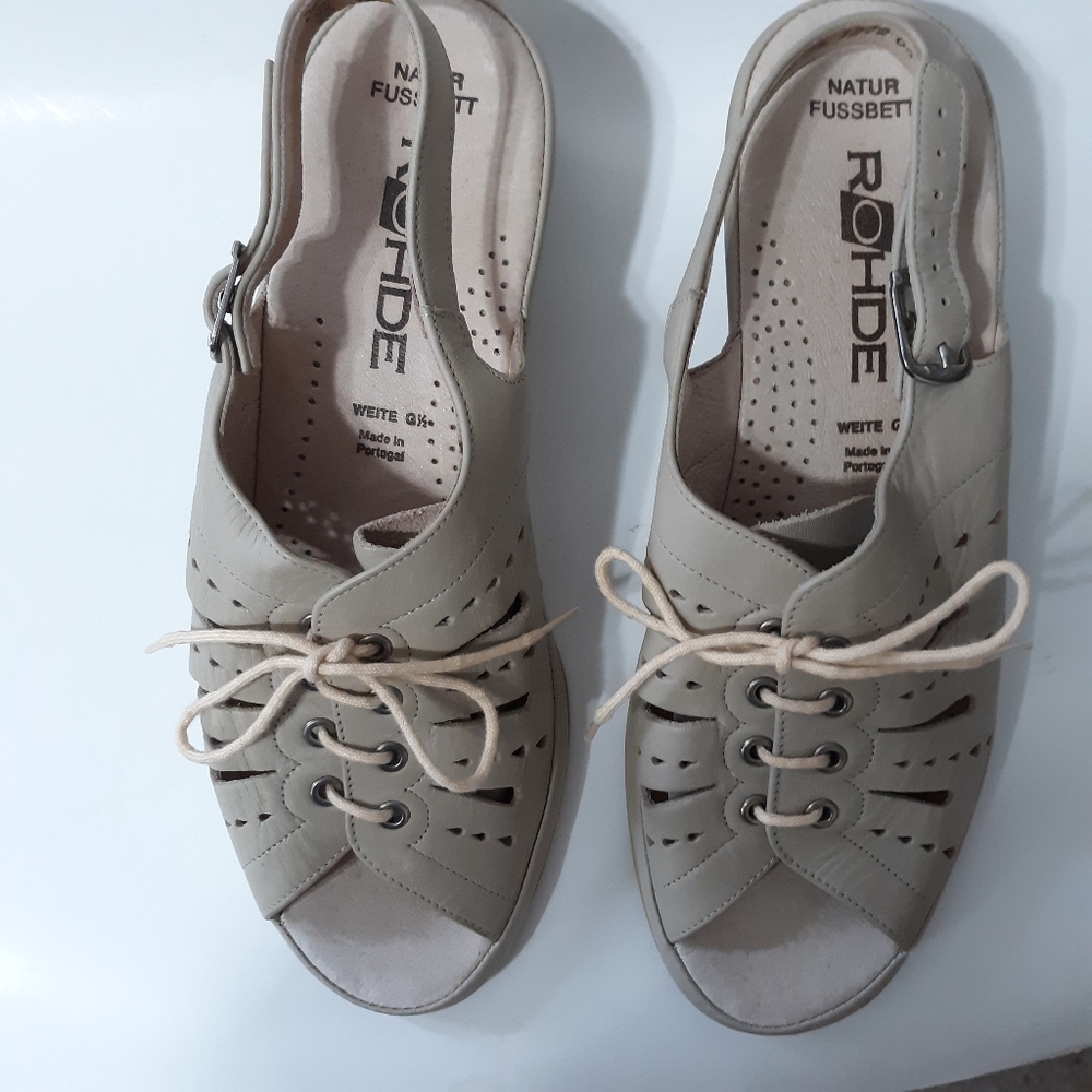 ROHDE Womens Slingback Sandals Creme Size …